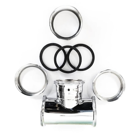 Thrifco Plumbing 1-1/2 Inch Chrome Plated Brass Slip Joint Tee with Nuts and Washers 4400263